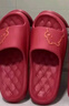 潔麗雅【買(mǎi)一送一】結婚拖鞋女婚慶新郎新娘陪嫁紅色一對晨袍情侶涼拖鞋 新娘+新郎【不送鞋盒】 36-37 女+40-41男 曬單實(shí)拍圖