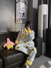 另約秋冬季海綿寶寶情侶睡衣女款珊瑚絨加絨加厚卡通可愛(ài)家居服可外穿 A59913AL 海綿 女款 2XL 曬單實(shí)拍圖
