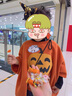 G.DUCKKIDS小黃鴨童裝萬(wàn)圣節兒童服裝男女童蝙蝠衫斗篷外套cosplay南瓜衣服 桔色 均碼 M碼 曬單實(shí)拍圖