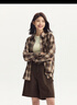 森馬（Semir）長(cháng)袖襯衫女中長(cháng)款慵懶寬松落肩秋季chic復古格紋襯衣101524105004 曬單實(shí)拍圖