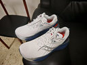 Saucony【彭于晏同款】索康尼勝利22專業(yè)強緩震跑鞋男厚底跑步鞋運動鞋男 白深蘭218 42.5 曬單實拍圖