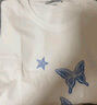 真維斯（JEANSWEST）藏青色純棉短袖t恤女2025新款寬松透氣夏季chic韓系休閑上衣 曬單實(shí)拍圖