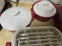大宇【萬(wàn)食電蒸鍋】加厚玻璃 多功能燉蒸煮一體蒸汽鍋分體可拆洗煎烤涮火鍋不銹鋼S31紅色(頂配) 曬單實(shí)拍圖