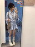 冶芷2025新款學(xué)院風(fēng)藍色襯衫連衣裙子女早秋季氣質(zhì)收腰百褶短裙 甜美條紋百褶短裙藍色 S 曬單實(shí)拍圖