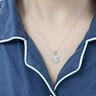 Pt950鉑金項鏈女款單鏈子素鏈輕奢白金鎖骨鏈毛衣鏈不掉色送女友 滿(mǎn)天星-輕奢款 45cm 曬單實(shí)拍圖