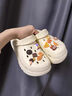 名創(chuàng)優(yōu)品（MINISO）洞洞鞋男女夏季外穿涼鞋防滑厚底踩屎感包頭涼拖鞋 卡其+海洋星星 曬單實(shí)拍圖