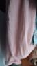 富朵 日系情侶睡衣春秋純棉紗布男女式純色夏季全棉簡(jiǎn)約甜美長(zhǎng)袖家居 女款-粉色縐紗 L 曬單實(shí)拍圖