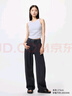 優(yōu)衣庫男女同款寬松廓形牛仔褲/彎刀鐮刀褲子加長(cháng)款25秋冬480739 62 粉藍色 24 /155/62A 曬單實(shí)拍圖