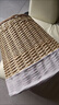 貴秘書(shū)藤編收納筐火鍋店放衣服籃子臟衣籃子收納整理收納桶柳編帶蓋子筐 蜜糖色樹(shù)葉布帶蓋子 中號（高47口直徑36） 曬單實(shí)拍圖