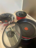 特福（Tefal）鍋具套裝百變鍋可拆卸煎炒鍋有鈦不粘鍋六件套千葉玫瑰紅 曬單實(shí)拍圖