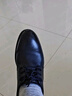 蜘蛛王皮鞋男春秋英倫牛皮男鞋系帶商務(wù)正裝鞋男士上班鞋子 黑色 41  曬單實(shí)拍圖