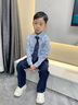 衣諾坊男生演出服西服襯衫套裝西褲學(xué)生表演服校園團體花童禮服兒童園服 曬單實(shí)拍圖