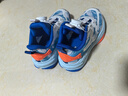 鴻星爾克（ERKE）童鞋男中大童訓練鞋兒童夏季旋鈕扣籃球鞋爾克白/極速藍33 曬單實(shí)拍圖