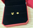 周大福小熊腳丫 黃金耳釘(工費180)約1.15g EOF1337 曬單實(shí)拍圖