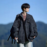 Shelley Jones美式復古pu皮衣外套男士秋季新款寬松潮流高級感痞帥夾克上衣服裝 黑色 XL [建議125-135斤] 曬單實(shí)拍圖