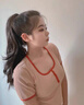 兩世歡假發(fā)辮子女馬尾仿真發(fā)綁帶式氣質(zhì)慵懶層次卷馬尾低扎自然假馬尾辮 升級發(fā)繩馬尾【棕黑色】模特同款 曬單實拍圖