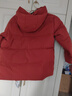 波司登（BOSIDENG）25年新款男女兒童短款5A抗菌4防面料大兜連帽羽絨服T250246915DS 深雅紅|1697 150 /72 約 140-150cm 36kg 曬單實(shí)拍圖