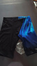 速比濤（Speedo）泳褲男泳動(dòng)系列專(zhuān)業(yè)訓練速干防走光抗氯及膝泳褲 黑色/天藍色 36 曬單實(shí)拍圖
