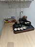 茶具泡茶器全套燒水壺茶盤(pán)套裝家用辦公室禮品定制 黑陶瓷側把帶黑皮箱上水電陶爐 曬單實(shí)拍圖