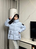 波司登25新款羽絨服女短款90絨冰雪運動(dòng)時(shí)尚冬季連帽保暖外套B250246806 雪影藍5A29 XS 155/80A 體重約100斤以?xún)?曬單實(shí)拍圖