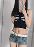 路讓宋星星多孔美式寬腰帶女2025新款褲帶牛仔褲設計感小眾y2k皮帶白色 雙排孔時(shí)尚腰封皮帶【白色 無(wú)鏈條 曬單實(shí)拍圖