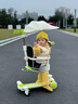飛鴿兒童滑板車(chē)1-3-6-12歲可坐男女小孩遛娃神器踏板推車(chē)加大遮陽(yáng)棚綠 曬單實(shí)拍圖