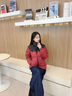 鴨鴨（YAYA）時空道宇系列羽絨服男女同款2025新款情侶立領(lǐng)羽絨面包服S 青光黑色 L (175) 【適合130-150斤】 曬單實拍圖