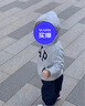 蓋璞男女幼童2025秋季新款抓絨logo連帽衛衣外套兒童裝美版723271 曬單實(shí)拍圖