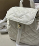 CHARLES&KEITH菱格大容量柔軟多用背包書包雙肩包包女包七夕禮物CK2-60151400 Cream奶白色 S 曬單實(shí)拍圖