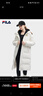 FILA 斐護科技|斐樂(lè )女裝長(cháng)款羽絨服冬季休閑簡(jiǎn)約連帽保暖羽絨外套 云菇白-WT 160/80A/S 曬單實(shí)拍圖