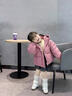 G.duck小黃鴨女童羽絨服冬季新款洋氣寶寶冬裝兒童加厚冬款短款棉服外套 粉紅色 120 碼建議身高110-120cm 曬單實(shí)拍圖