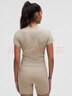 lululemon丨All It Takes 女士運(yùn)動(dòng) T恤 *羅紋Nulu? LW3GV0S 橡木棕 S /6 曬單實(shí)拍圖