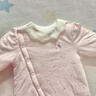 戴維貝拉（DAVE＆BELLA）新生兒夾棉連體衣女寶寶百天衣服冬裝新款初生嬰兒外出服幼童爬服 粉底印花【現貨】 66cm （建議身高59-66cm） 曬單實(shí)拍圖