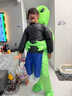 外星人抱人服玩具萬(wàn)圣節搞怪充氣服玩偶兒童成人搞笑男女裝扮道具 綠色-成人款【150cm-190cm】 曬單實(shí)拍圖