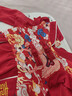 優(yōu)奇嬰兒衣服秋季連體衣女寶寶滿(mǎn)月服春秋款蛇年哈衣百天周歲禮服秋裝 曬單實(shí)拍圖