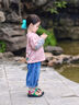 泰蘭尼斯kids童鞋秋季兒童戶(hù)外運動(dòng)鞋男童女童防滑徒步登山鞋子黃/粉/綠26 曬單實(shí)拍圖