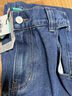 Mmlg 87mm 2025新款牛仔褲女時(shí)尚1987刺繡做舊洗水多口袋直筒工裝褲子 牛仔藍 L 曬單實(shí)拍圖