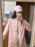 Teenie Weenie小熊女裝牛仔襯衫2025秋新款學(xué)院休閑簡(jiǎn)約棉美式上衣 粉色 S 160 曬單實(shí)拍圖