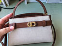 CHARLES&KEITH鱷魚(yú)紋凱莉包手提斜挎婚包包女包生日禮物CK2-50270880-1 CK2-50270880-2灰褐色/米色 S 曬單實(shí)拍圖