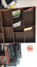 酷林KULIN實(shí)木書(shū)架書(shū)柜落地靠墻置物架家用帶門(mén)客廳1.8米柜 深胡桃色100cm 曬單實(shí)拍圖
