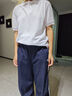 中學(xué)生白色校服內搭上衣短袖T恤翻領(lǐng)POLO衫夏季小學(xué)生班服打底衫 白色凈板 均碼 170 曬單實(shí)拍圖