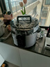 美的（Midea）電壓力鍋電高壓鍋高壓電飯鍋微壓電飯煲6升0涂層304不銹鋼不粘家用加深雙內(nèi)膽3-12人煲湯燉肉煮飯 【少鹽提鮮】0涂層不銹鋼 6L 曬單實(shí)拍圖
