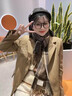 Calznklien圍巾女士秋冬季新款加厚保暖披肩圍脖生日七夕情人節禮物高檔實(shí)用 【卡其格子】高級感禮盒裝 輕奢韓版送閨蜜女朋友老婆禮物 曬單實(shí)拍圖