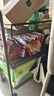 全品屋可移動(dòng)置物架廚房落地小推車(chē)收納架家用零食鐵藝碳鋼帶輪架子黑叁 曬單實(shí)拍圖