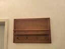 家逸（JIAYI）電表箱裝飾畫(huà)實(shí)木掛衣架電閘箱掛畫(huà)遮擋電閘盒壁掛進(jìn)門(mén)入戶(hù)畫(huà) 橫款-櫻桃木色 曬單實(shí)拍圖