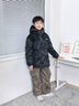 雅鹿親子裝兒童羽絨服男童女童2025新款大童洋氣冬季加厚外套親子冬裝 黑綠 140 cm 曬單實(shí)拍圖