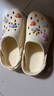 名創(chuàng  )優(yōu)品（MINISO）洞洞鞋男女夏季外穿涼鞋防滑厚底踩屎感包頭涼拖鞋 卡其+海洋星星 曬單實(shí)拍圖