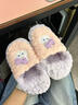 心楠冬季兒童棉拖鞋男女童親子可愛(ài)卡通防包跟滑室內寶寶居家毛毛拖鞋 西瓜粉兔子兒童棉拖【包跟款】 28 -29碼【內長(cháng)17cm】建議3-4歲 曬單實(shí)拍圖