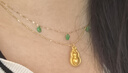 佐卡伊黃金項鏈女足金福祿葫蘆吊墜金項鏈生日禮物送女友 約1.05克 曬單實(shí)拍圖