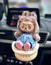 labubu安全座椅車載玩偶座椅擺件新款拉布布汽車出風(fēng)口裝飾品配件 labubu安全座椅模型【奶白色】 曬單實(shí)拍圖